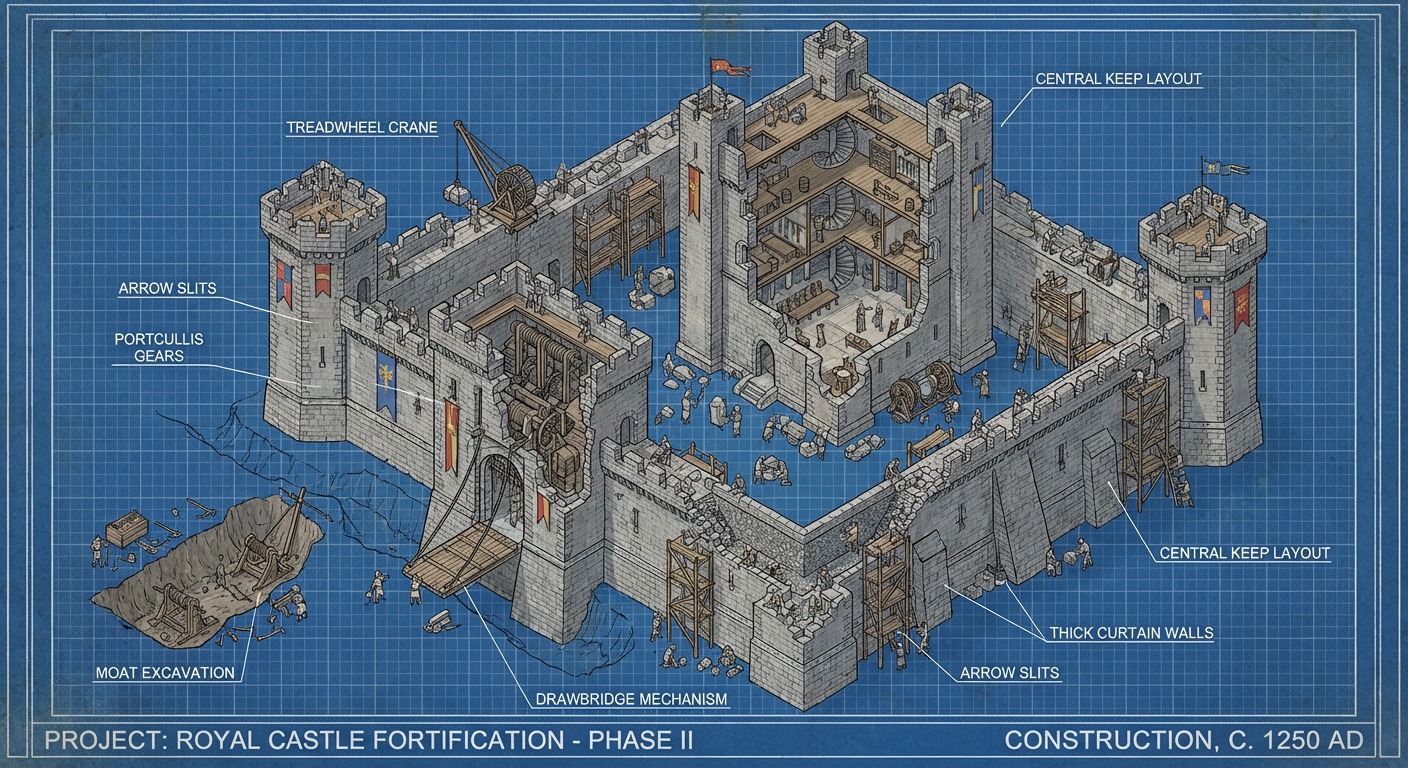 Castle cross-section